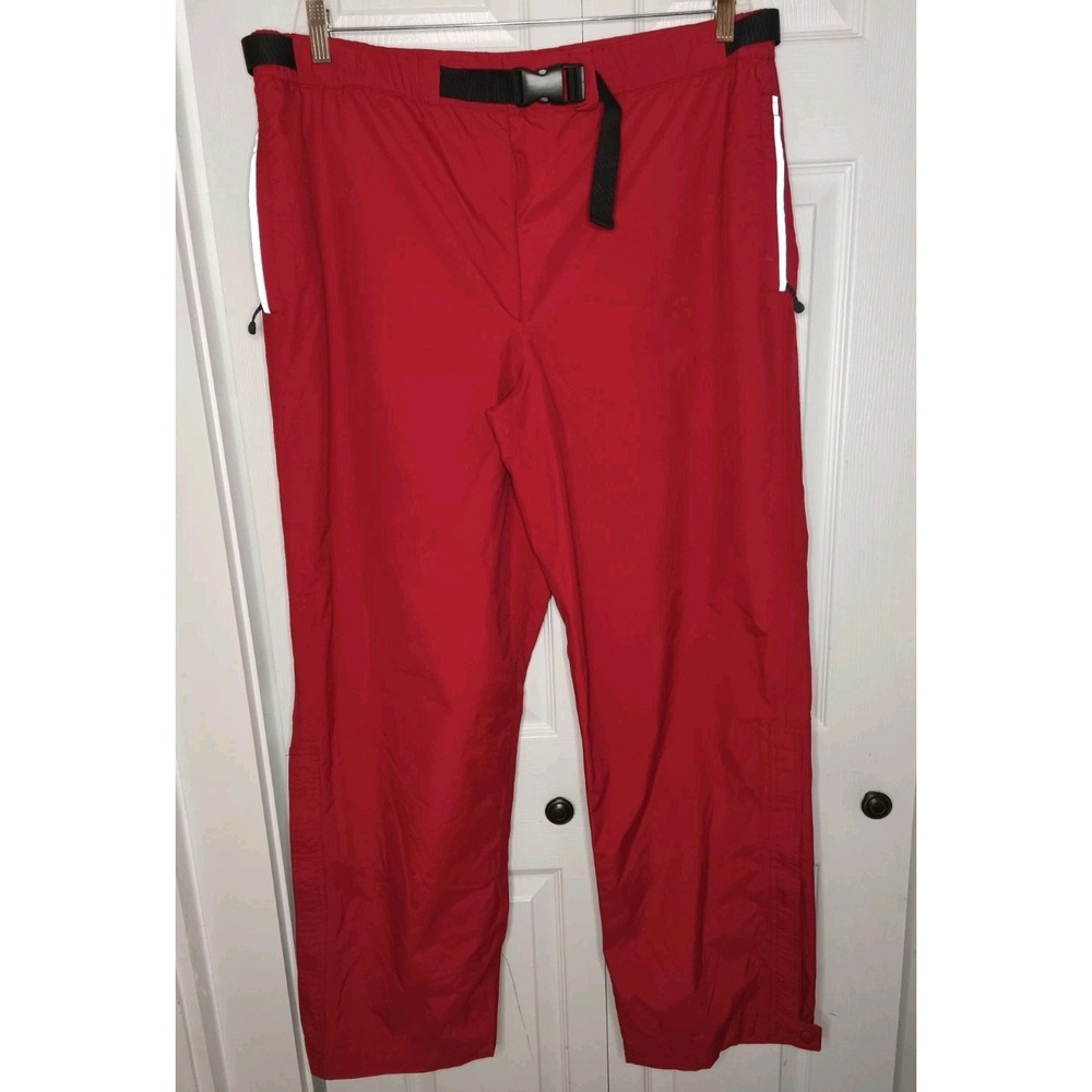 VINEYARD VINES Ski Snowboard Pants Men's L Red Belted Pockets Zipped‎ Legs
